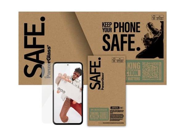 SAFE. by PanzerGlass - Skjermbeskyttelse for mobiltelefon - ultrabred passform - glass - for Samsung Galaxy A36, A56, S24 FE