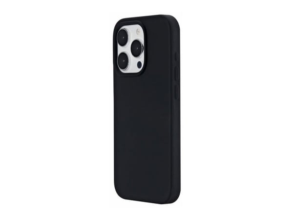 eSTUFF Infinite Rome - Baksidedeksel for mobiltelefon - magnetisk - MagSafe-samsvar - polykarbonat, silikon - svart - for Apple iPhone 15 Pro