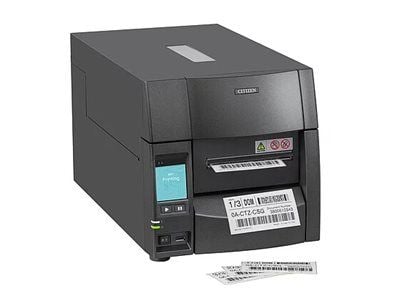 Citizen CL-S703III - Etikettskriver - direktetermisk / termisk overføring - Rull (11,8 cm) - 300 dpi - inntil 254 mm/sek - USB, LAN - svart