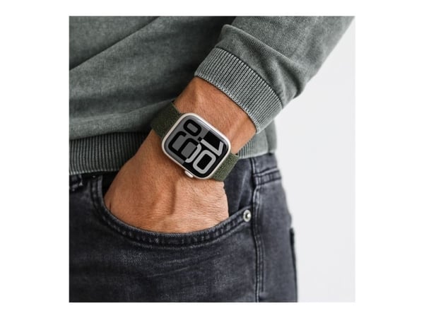 Vonmählen Fitness Loop 2 - Sløyfe for smart armbåndsur - 40/41/42 mm - oliven - for Apple Watch Hermès Series 9, SE 3, Series 10, Series 11, Series...