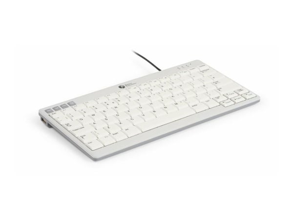 Bakker Elkhuizen UltraBoard 950 V2 - Tastatur - compact - USB-C - QWERTY - USA - lysegrå, mørk grå - 100% recycle/biodegradable paper/carton