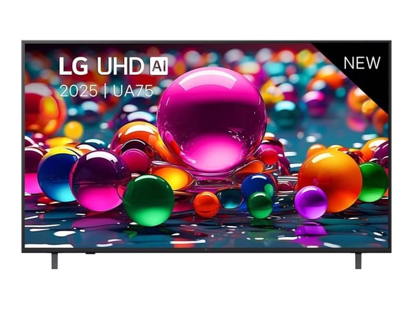 LG 75UA75006LA - 75" Diagonalklasse UA75 Series LED-bakgrunnsbelyst LCD TV - Smart TV - webOS - 4K UHD (2160p) 3840 x 2160 - HDR - Direct LED
