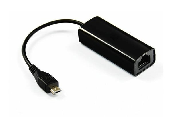 MicroConnect - Verkkosovitin - USB - Ethernet x 1 - musta