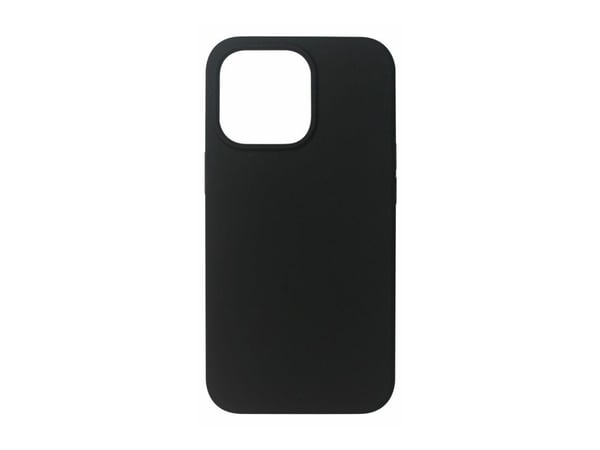 eSTUFF - Baksidedeksel for mobiltelefon - silikon - svart - for Apple iPhone 13 Pro Max