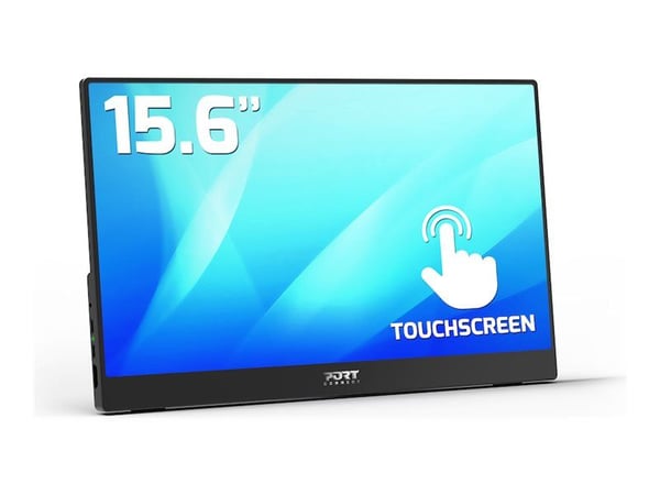 PORT Connect NOMAD - LCD-skjerm - 15.6" - portabel - berøringsskjerm - 1920 x 1080 Full HD (1080p) @ 60 Hz - IPS - HDMI, 2xUSB-C - høyttalere