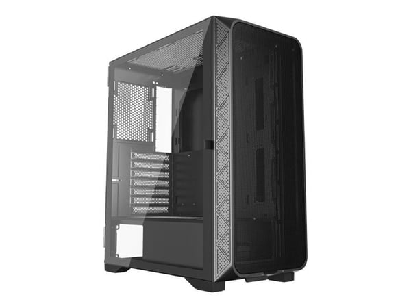 Gembird Fornax M200 - ATX-boks gaming - sidepanel med vindu (glass) - ingen strømforsyning (ATX) - svart