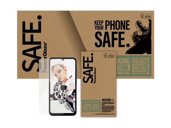 SAFE. by PanzerGlass - Skjermbeskyttelse for mobiltelefon - ultrabred passform - glass - for Samsung Galaxy A26