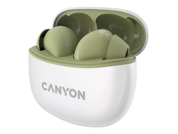 Canyon TWS-5 - True wireless-hodetelefoner med mikrofon - i øret - Bluetooth - grønn
