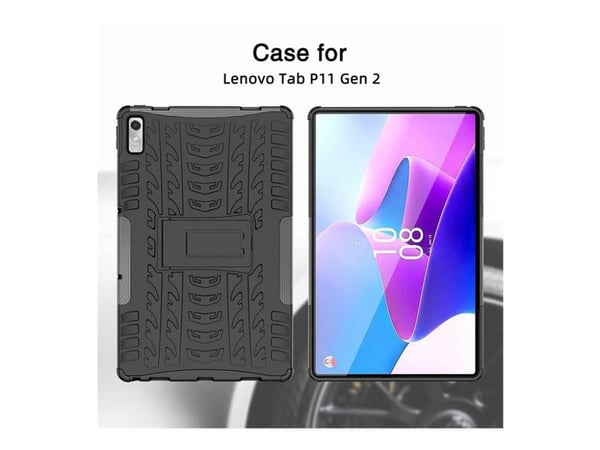 eSTUFF Portland - Baksidedeksel for nettbrett - robust - termoplast-polyuretan (TPU), polykarbonat - svart - for Lenovo Tab P11 (2nd Gen)