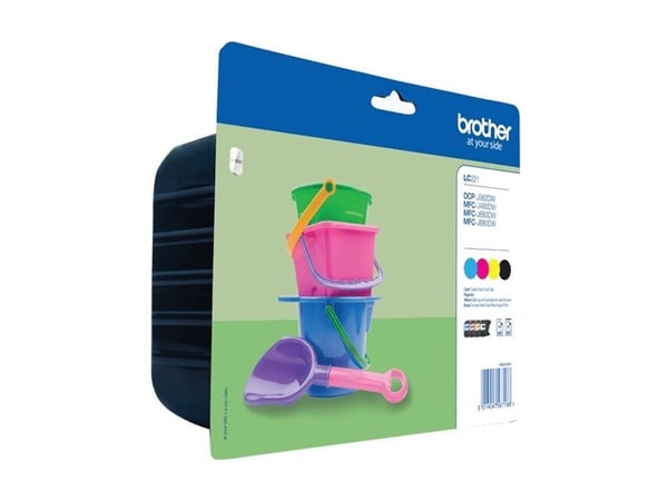 Brother LC221 Value Pack - 4 pakker - sort, gul, cyan, magenta - original - blækpatron - for Brother DCP-J562DW, MFC-J480DW, MFC-J680DW, MFC-J880DW