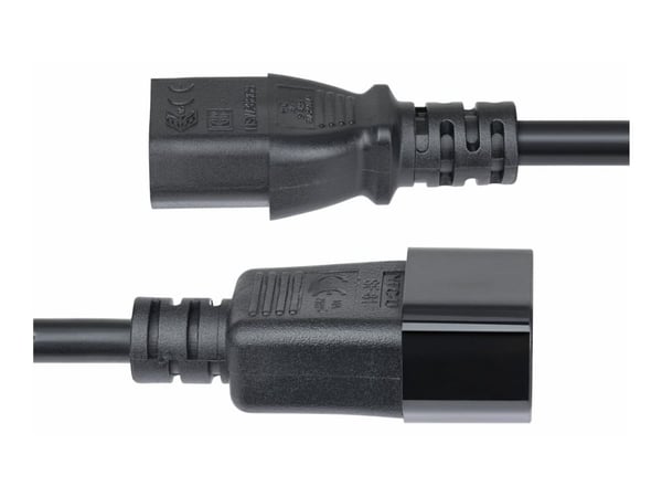 StarTech.com 4,5m Power Extension Cord, C14 to C13, 15A 250V, KEMA-KEUR - Virran jatkojohto - IEC 60320 C14 - IEC 60320 C13 - AC 250 V - 15 A - 4,6...