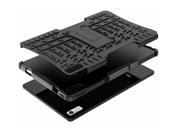 eSTUFF Portland - Baksidedeksel for nettbrett - robust - termoplast-polyuretan (TPU), polykarbonat - svart - for Lenovo Tab P11 (2nd Gen)