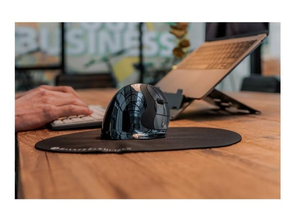 Bakker Elkhuizen Evoluent D Large - Vertikal mus - ergonomisk - högerhänt - 6 knappar - trådlös