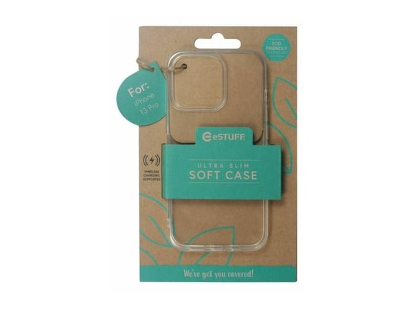 eSTUFF Clear soft Case for iPhone 13 Pro, Suojus, Apple, iPhone 13 Pro, 15,5 cm (6.1"), Läpinäkyvä
