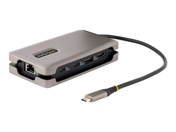 StarTech.com USB-C moniporttisovitin, 4K 60Hz HDMI 2.0b, HDR, USB 3.2 Gen 2 10Gbps Hub (2xUSB-C, 1xUSB-A), 100W PD Pass-Through, Mini Travel Dock, ...