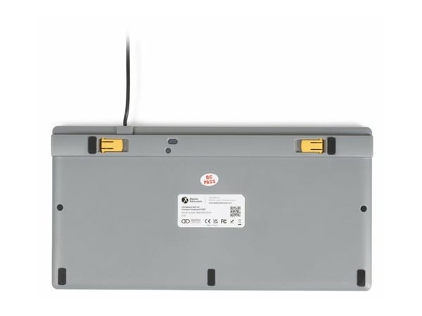 Bakker Elkhuizen UltraBoard 950 V2 - Tastatur - compact - USB-C - QWERTY - USA - lysegrå, mørk grå - 100% recycle/biodegradable paper/carton