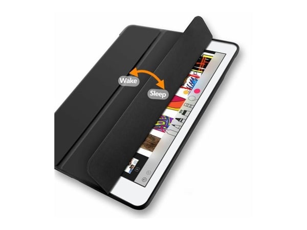 eSTUFF SEATTLE - Tabletin kääntyvä suojus - pehmeä termoplastinen polyuretaani (TPU), polyuretaani - musta - Applen 10,9 tuuman iPadille (10. sukup...