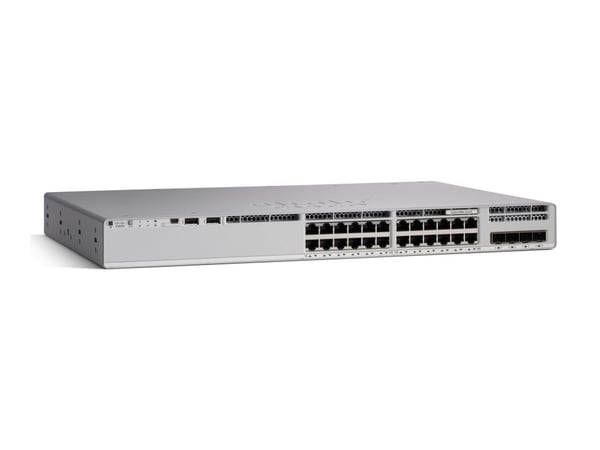 Cisco Catalyst 9200L - Network Essentials - switch - L3 - 24 x 10/100/1000 + 4 x Gigabit SFP (opplink) - rackmonterbar