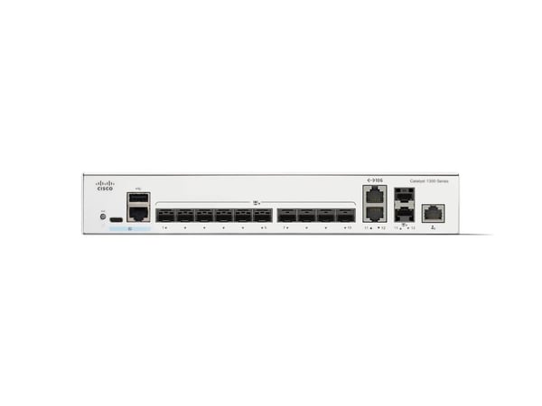 Cisco Catalyst C1300-12XS, Hallittu, L2/L3, Telineasennus