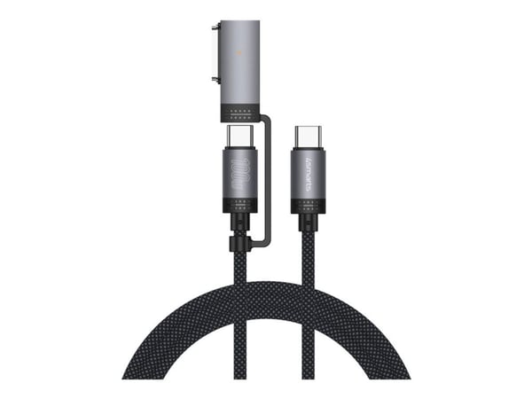 4smarts - USB-kabel - 24 pin USB-C (hane) till 24 pin USB-C (hane) - 20 V - 5 A - 2 m - USB-strömförsörjning (100W) - svart