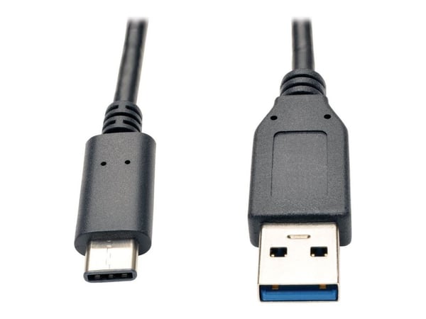 Eaton Tripp Lite Series USB-C to USB-A Cable (M/M), USB 3.2 Gen 2 (10 Gbps), Thunderbolt 3 Compatible, 3 ft. (0.91 m) - USB-kabel - USB-C (hann) ti...