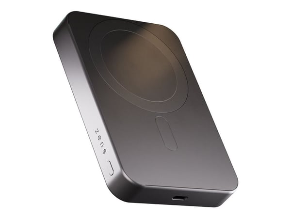ZENS Pro 1 - Trådløs nødlader - slank - 10000 mAh - 15 watt - på kabel: USB-C - svart