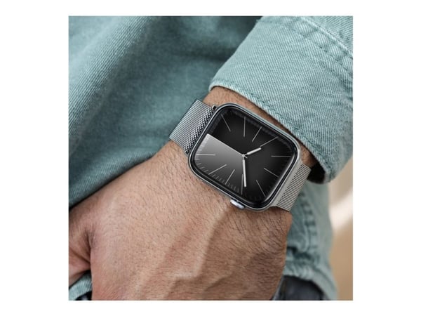 Vonmählen Milanese Loop 2 - Sløyfe for smart armbåndsur - 44/45/46/49 mm - sølv - for Apple Watch Hermès Series 9, SE 3, Series 10, Series 11, Seri...