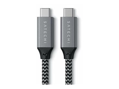 Satechi ST-U4C25M, 0,25 m, USB C, USB C, USB4 Gen 3x2, 40000 Mbit/s, Sort, Grå