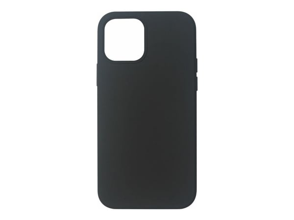 eSTUFF Infinite Riga - Bagsidecover til mobiltelefon - polykarbonat, 100% genbrugssilicone - sort - for Apple iPhone 12, 12 Pro