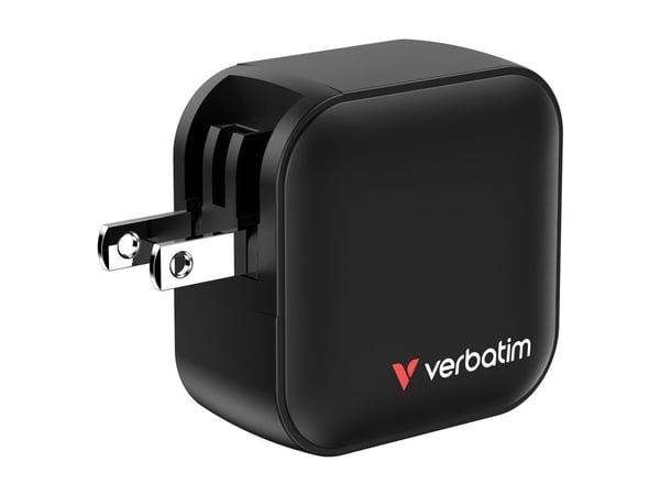 Verbatim - Strømadapter - GaN - 70 watt - 5 A - PD 3.0, PD/PPS, QC 4.0 - 3 utgangskontakter (2 x USB-C, USB)