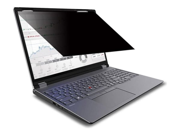 eSTUFF - Notebookpersonvernsfilter - 2-veis - avtakbar - flipkobling - 15.6" - svart
