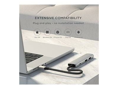 Satechi 4-in-1 - Telakointiasema - USB-C / USB 3.2 Gen 2 x 2 - HDMI