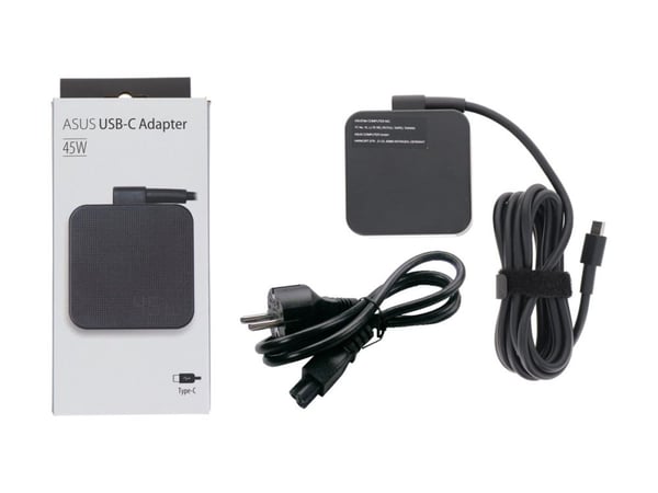 ASUS - Strømadapter - 45 watt - svart - for Chromebook C20X; C42X; C523; CX1; CX9 CX9400; Chromebook Detachable CZ1