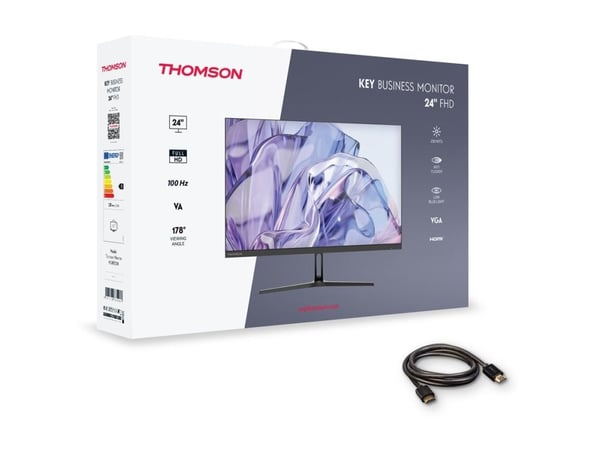 Thomson M24FB2Y14, 61 cm (24"), 1920 x 1080 pikseliä, Full HD, LED, 14 ms, musta