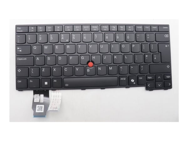 Chicony - Erstatningstastatur for bærbar PC - med Trackpoint - bakbelysning - QWERTY - Storbritannia - svart - FRU