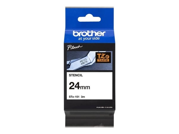 Brother STe-151 - Svart - Rull (2,4 cm x 3 m) 1 kassett(er) stempelbånd - for P-Touch PT-1600, 1650, 2430, 2460, 2470, 2700, 2710, 3600, 7500, 7600...