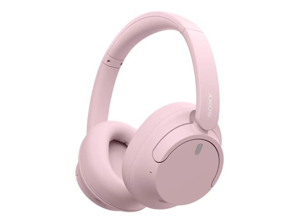 Sony WH-CH720N - Hörlurar med mikrofon - fullstorlek - Bluetooth - trådlös, kabelansluten - aktiv brusradering - 3,5 mm kontakt - rosa