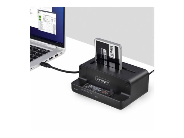 StarTech M.2 NVMe to 2.5/3.5" SATA Drive Duplicator, Dual Bay Cloner - Fast tilstands / harddiskstasjons-duplikator - 2 brønner (SATA-600 / PCI Exp...