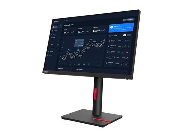 Lenovo ThinkVision T22i-30 - LED-skjerm - 21.5" (22" synlig) - 1920 x 1080 Full HD (1080p) @ 60 Hz - IPS - 250 cd/m² - 1000:1 - 4 ms - HDMI, VGA, D...