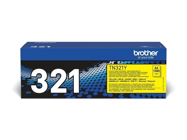 Brother TN-321Y, 1500 sivua, Keltainen, 1 kpl