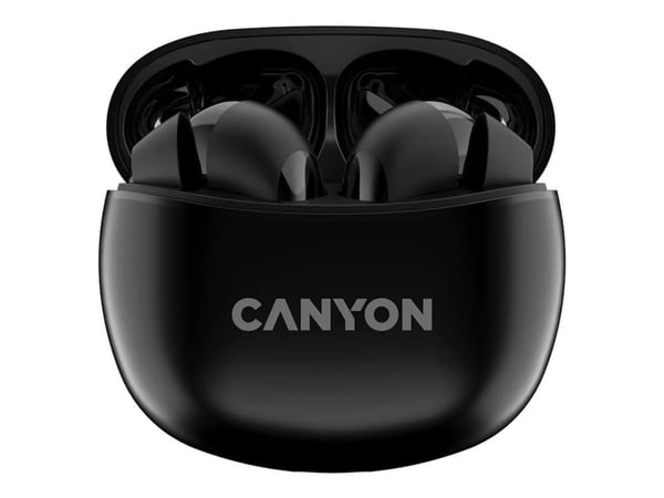 Canyon TWS-5 - True wireless-hodetelefoner med mikrofon - i øret - Bluetooth - svart