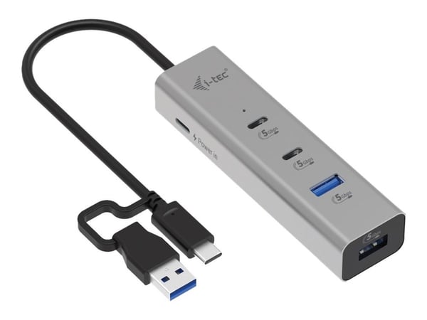 i-Tec - Keskitin - yleislataus, metalli - 2 x USB-C 3.2 Gen 1 + 2 x USB 3.2 Gen 1 + 1 x USB-C (virtalähde) - työpöytätietokoneet i-Tec - Keskitin - yleislataus, metalli - 2 x USB-C 3.2 Gen 1 + 2 x USB 3.2 Gen 1 + 1 x USB-C (virtalähde) - työpöytätietokoneet