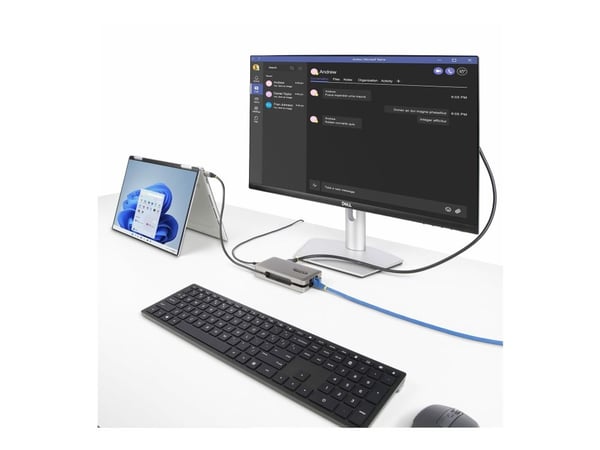 StarTech.com USB-C moniporttisovitin, 4K 60Hz HDMI 2.0b, HDR, USB 3.2 Gen 2 10Gbps Hub (2xUSB-C, 1xUSB-A), 100W PD Pass-Through, Mini Travel Dock, ...