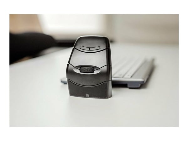 BakkerElkhuizen DXT 3 Precision - Vertikal mus - ergonomisk - høyre- og venstrehåndet - optisk - 7 knapper - kablet - USB-C - svart