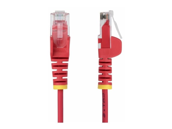 Startech 10m Red Slim CAT6 Ethernet Cable, Snagless, 28AWG, LSZH - Koblingskabel - RJ-45 (hann) til RJ-45 (hann) - 10 m - 3.6 mm - UTP - CAT 5/5e/6...