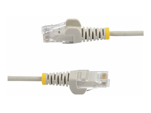 Startech 5m Gray Slim CAT6 Ethernet Cable, Snagless, 28AWG, LSZH - Koblingskabel - RJ-45 (hann) til RJ-45 (hann) - 5 m - 3.6 mm - UTP - CAT 5/5e/6 ...