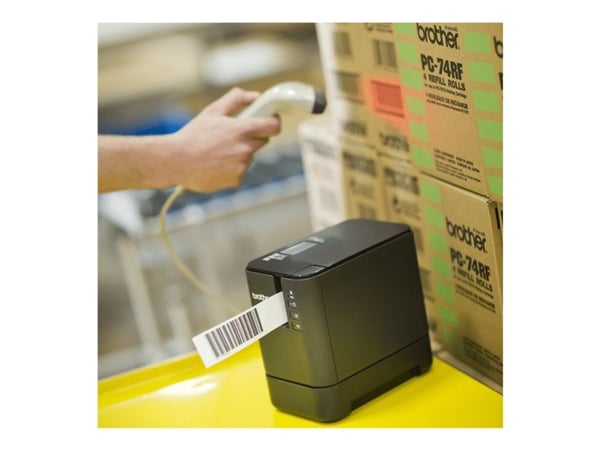 Brother P-Touch PT-P950NW - Etikettskriver - termotransfer - Rull (3,6 cm) - 360 x 720 dpi - inntil 60 mm/sek - USB 2.0, LAN, Wi-Fi(n) - kutter