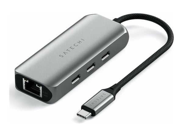 Satechi 4-in-1 - Telakointiasema - USB-C 3.2 Gen 2 - 2,5 GbE, 1 GbE - USB-C 3.2 Gen 2 - 2,5 GbE, 1 GbE