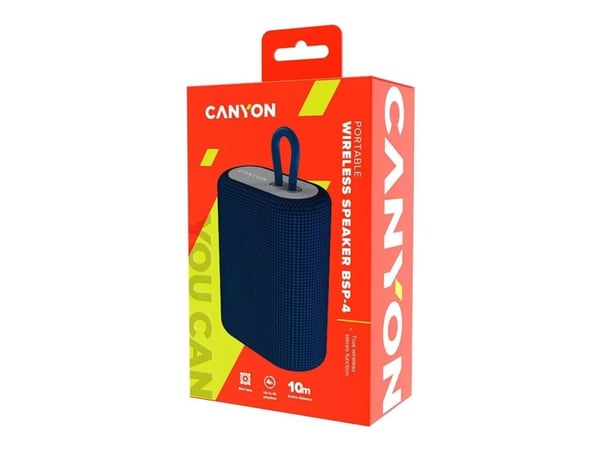 Canyon BSP-4 - Høyttaler - for bærbar bruk - trådløs - Bluetooth - 5 watt - blå