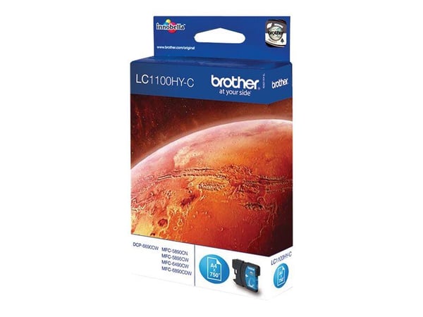 Brother LC1100HYC - Høy ytelse - cyan - original - blekkpatron - for Brother DCP-6690CW; Justio MFC-5890CN